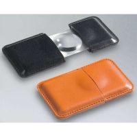 Kapesní lupa 4x v koženém obalu | černá