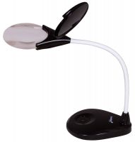 Levenhuk stolní lupa s LED podsvícením Zeno ZL 13 černá, 2x zvětšení | www.lupy-dalekohledy.cz